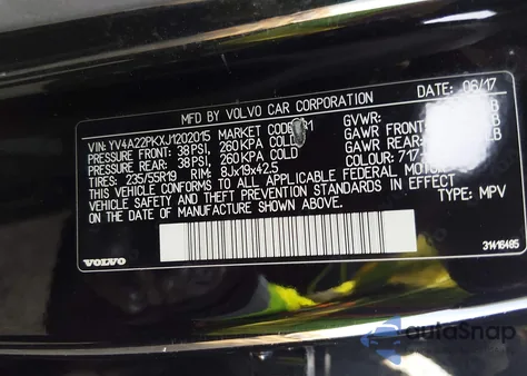 2018 Volvo Xc90 T6 Momentum z USA, uszkodzony, nr VIN YV4A22PKXJ1202015